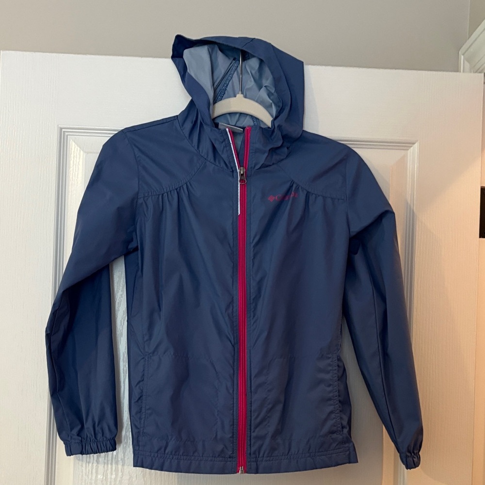 Girls Columbia Blue Rain Jacket